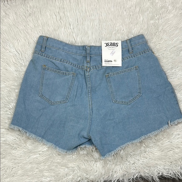 Pants - NWT! Plus Size Women's Distressed Blue Denim Shorts